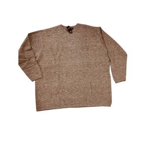 Limited NWT Vintage Wool Blend Crew Neck Brown/Tan Sweater Womans SZ L